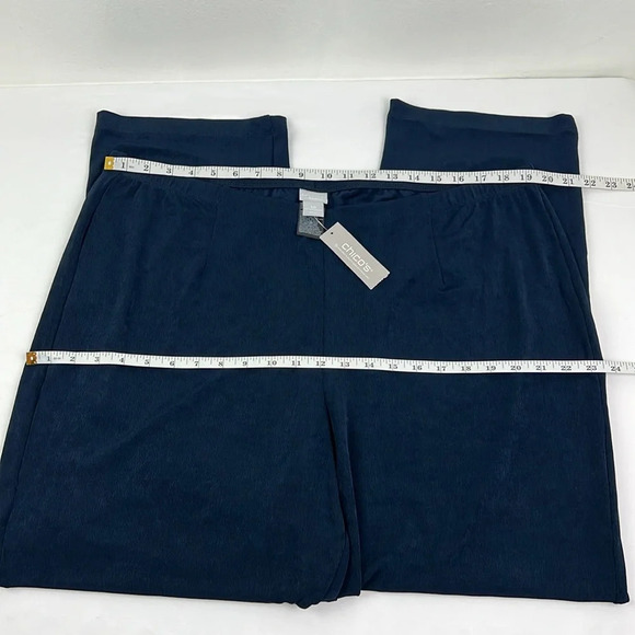 Chico’s Travelers New Women’s 20/22R Pull-on No Tummy Stretchy Straight Leg Pant - Picture 7 of 10